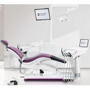 Dentsply Sirona Axano con lampada LEDView e schermo su palo lampada 300px